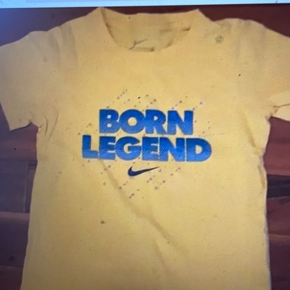 Nike Yellow "Born Legend" Dri-Fit shirt 4T